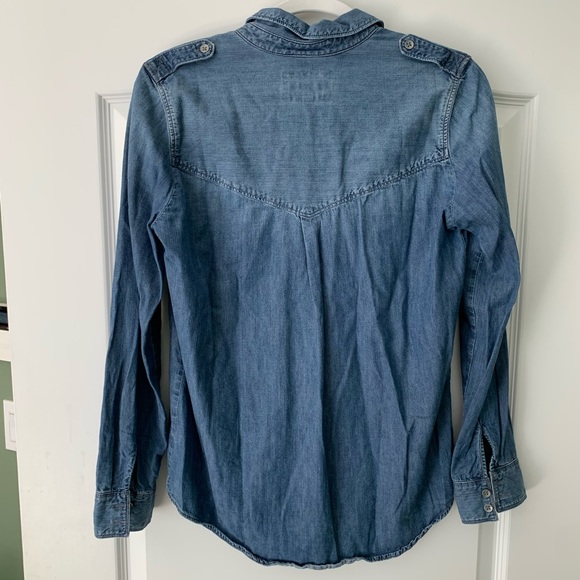 Express Denim Button Down Shirt - Picture 3 of 4